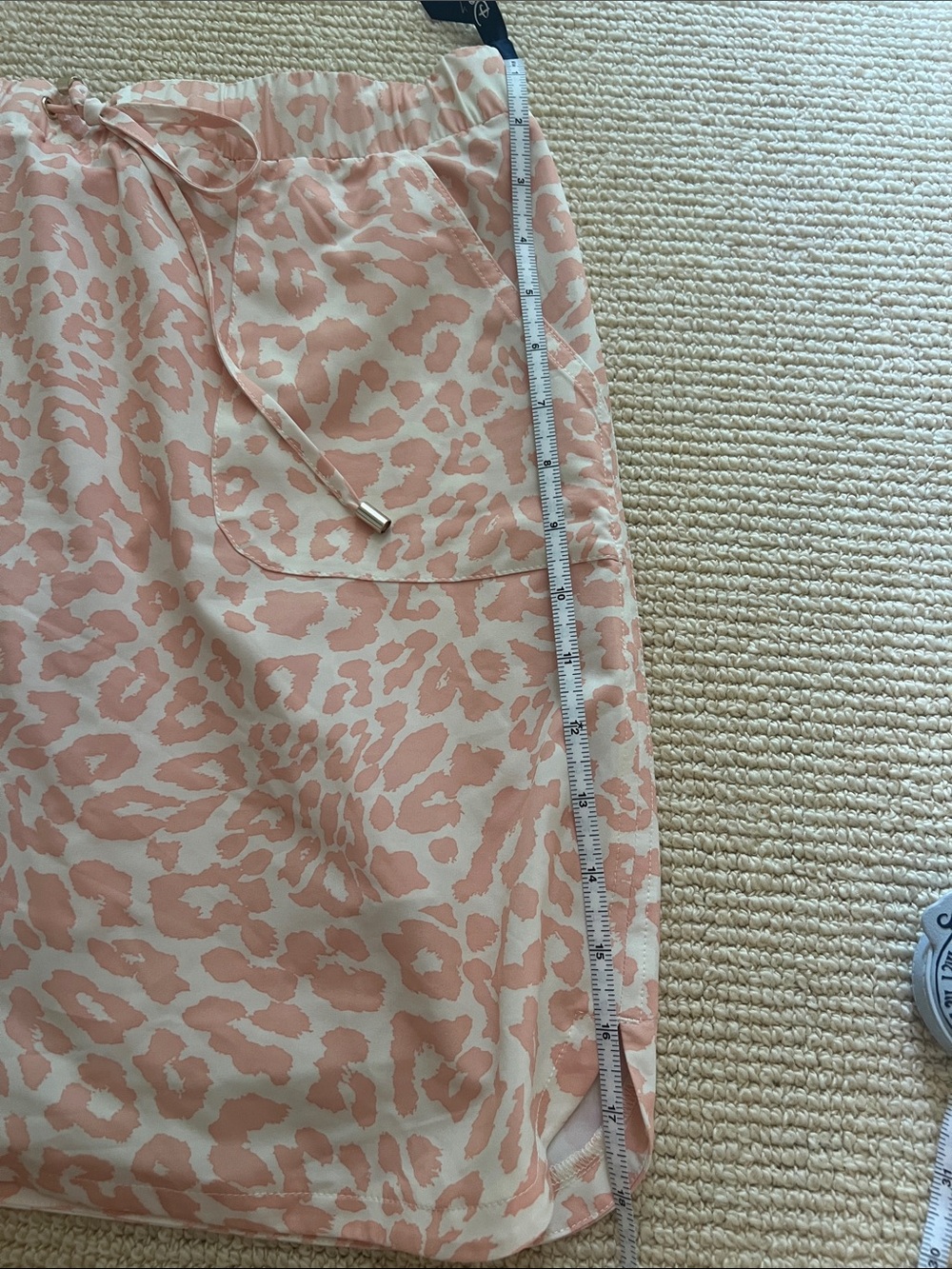 Chico's Pink Leopard-Print Drawstring Mini Skirt - Picture 10 of 11